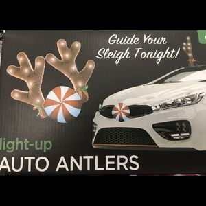 Light Christmas antlers and candy  for car